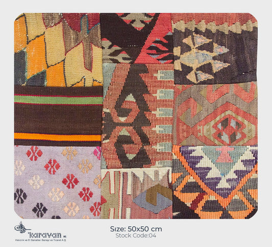 Patchwork Rug Pillow-4-26