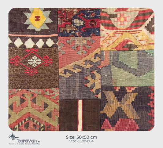 Patchwork Rug Pillow-4-27