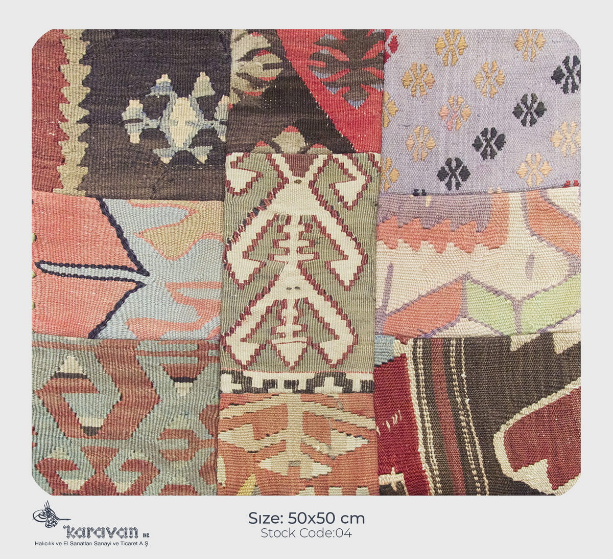 Patchwork Rug Pillow-4-32