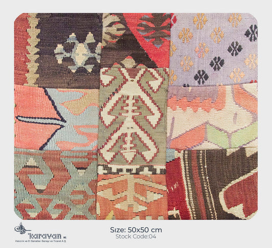 Patchwork Rug Pillow-4-32