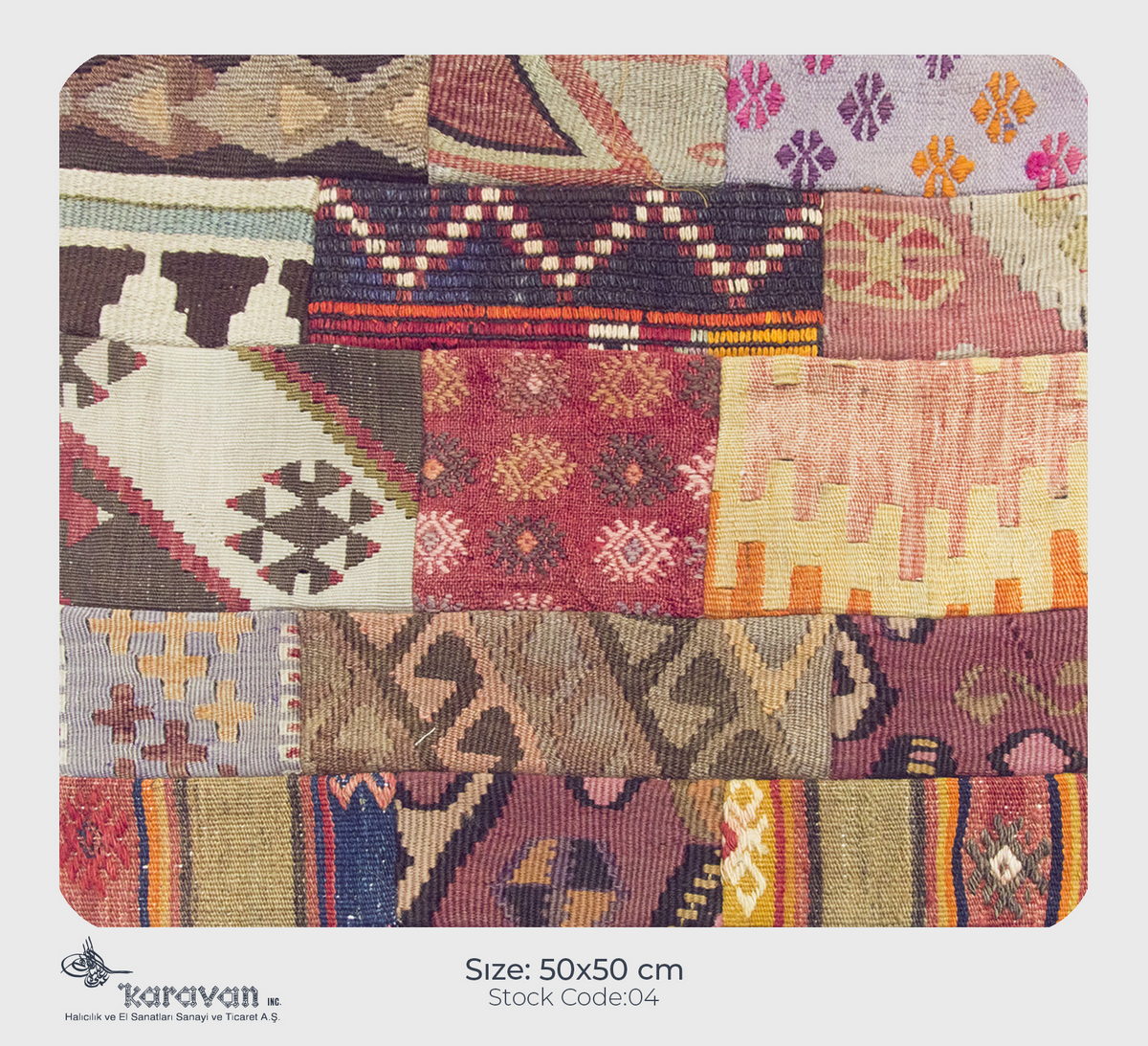 Patchwork Rug Pillow-4-33
