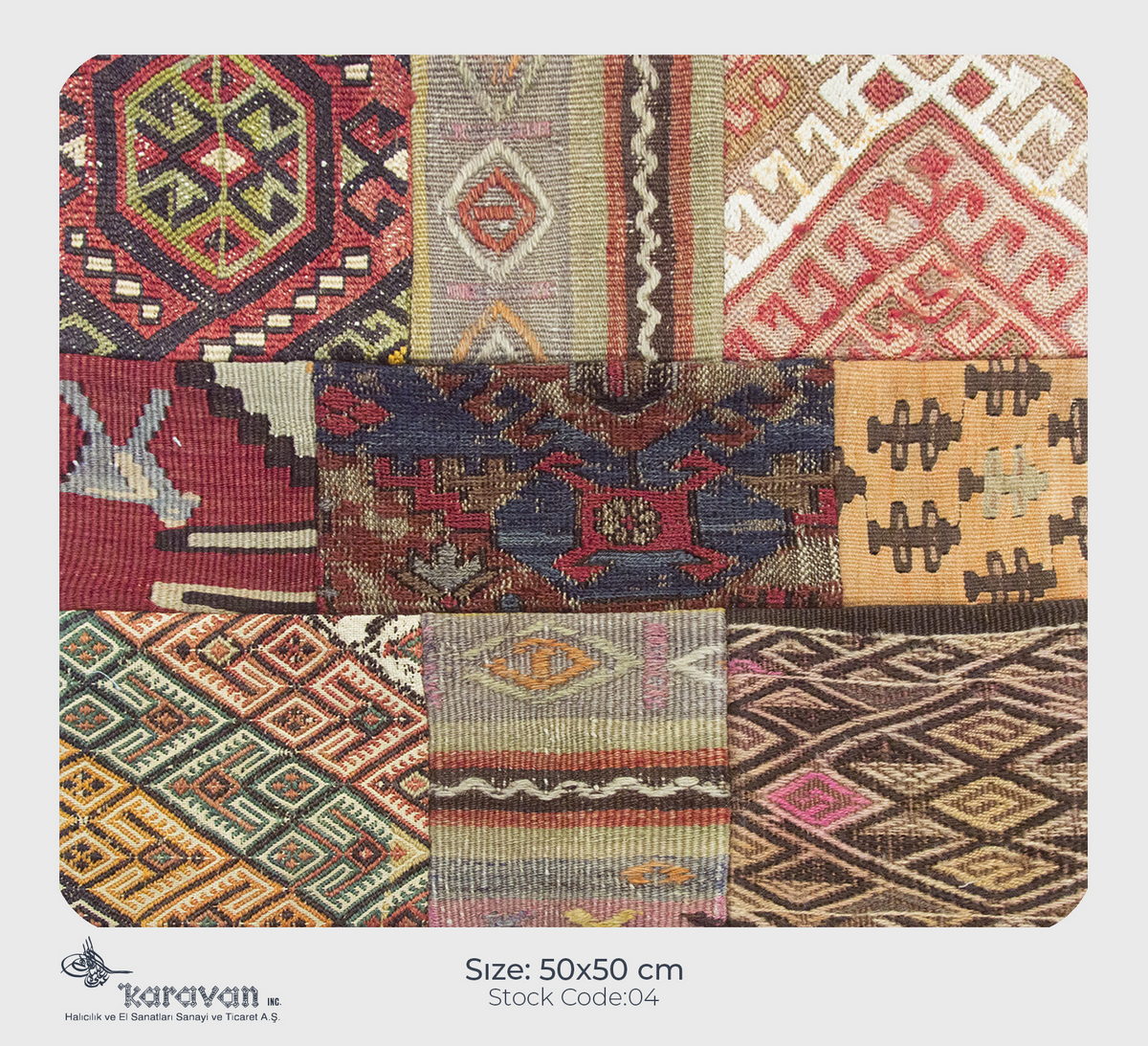 Patchwork Rug Pillow-4-34