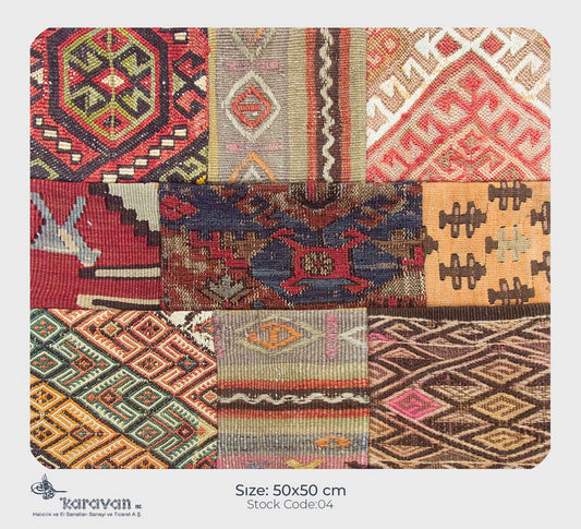 Patchwork Rug Pillow-4-34