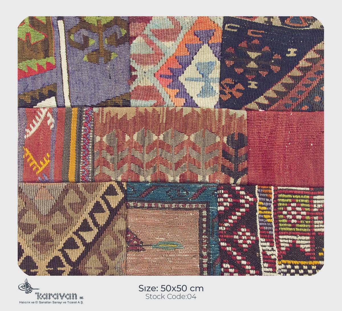 Patchwork Rug Pillow-4-35