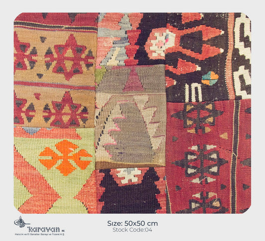 Patchwork Rug Pillow-4-36