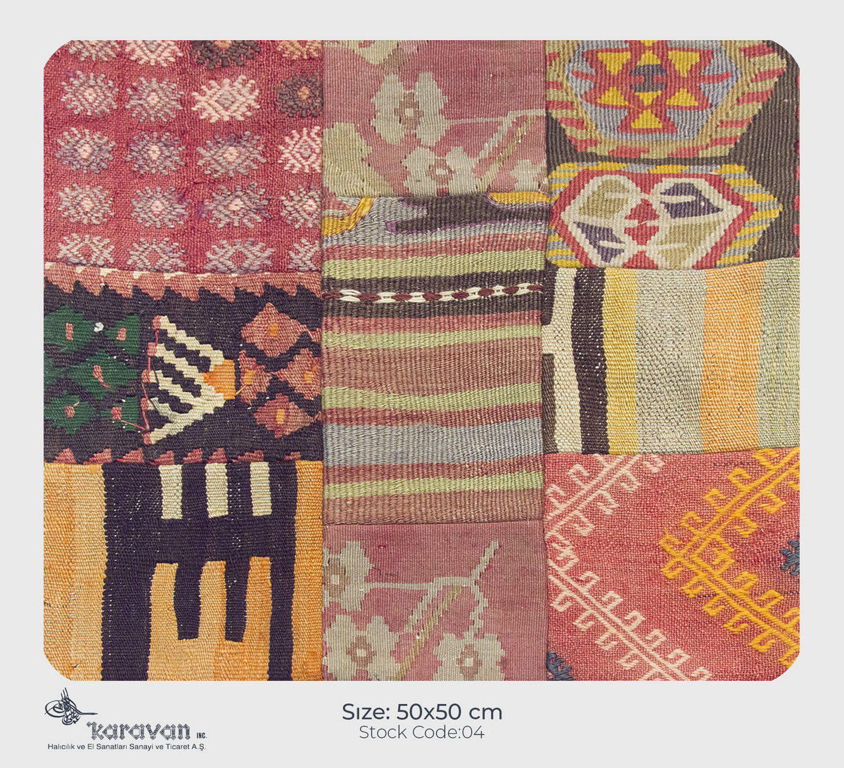 Patchwork Rug Pillow-4-39