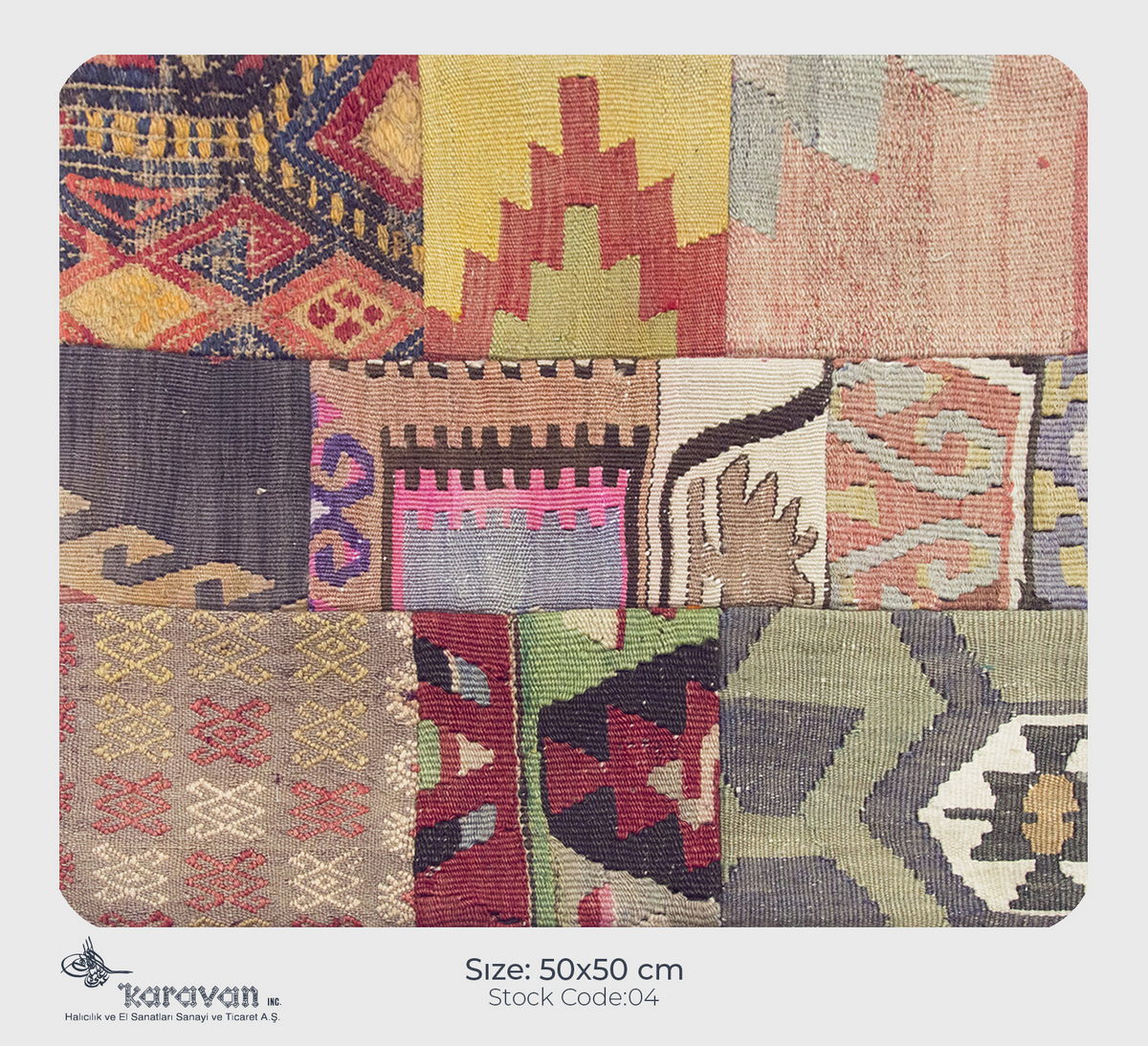 Patchwork Rug Pillow-4-42