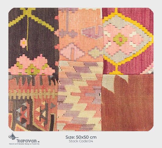 Patchwork Rug Pillow-4-43