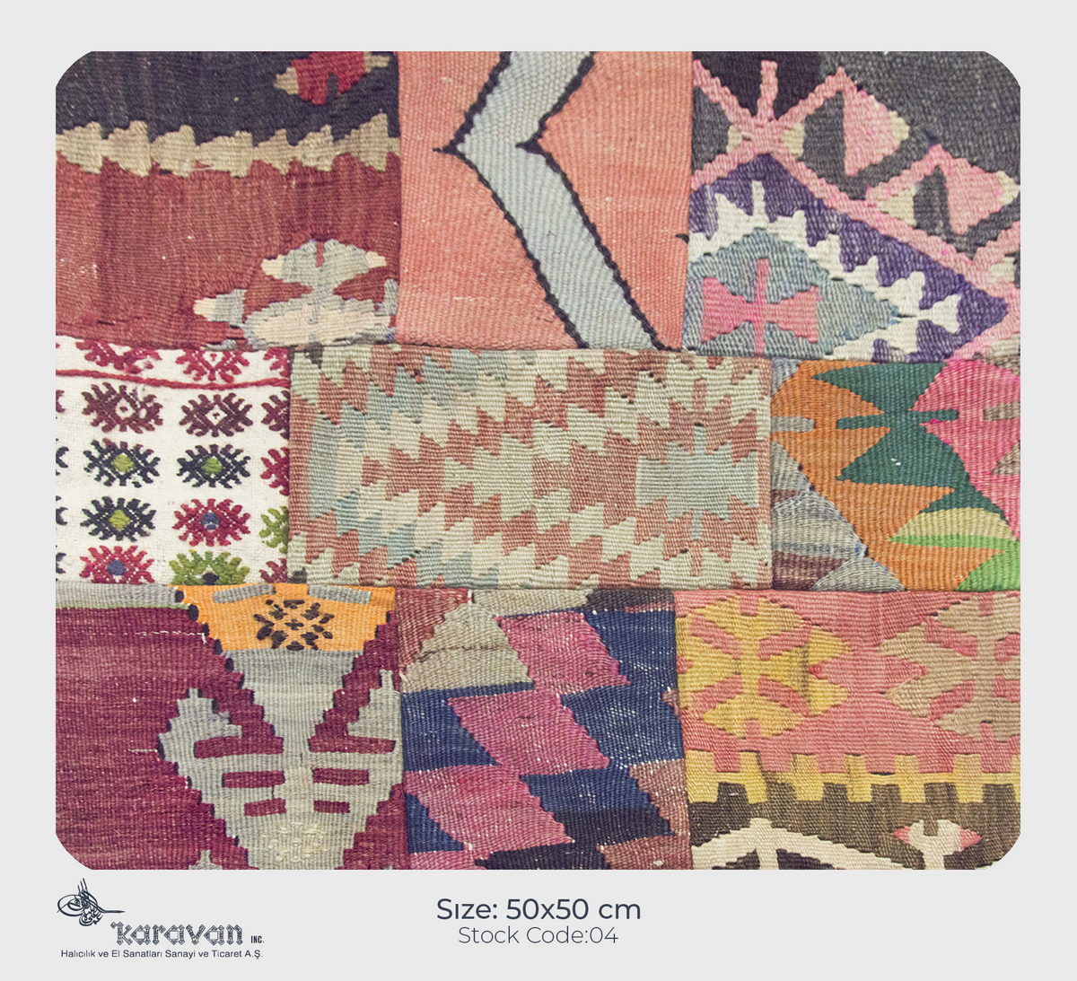 Patchwork Rug Pillow-4-47
