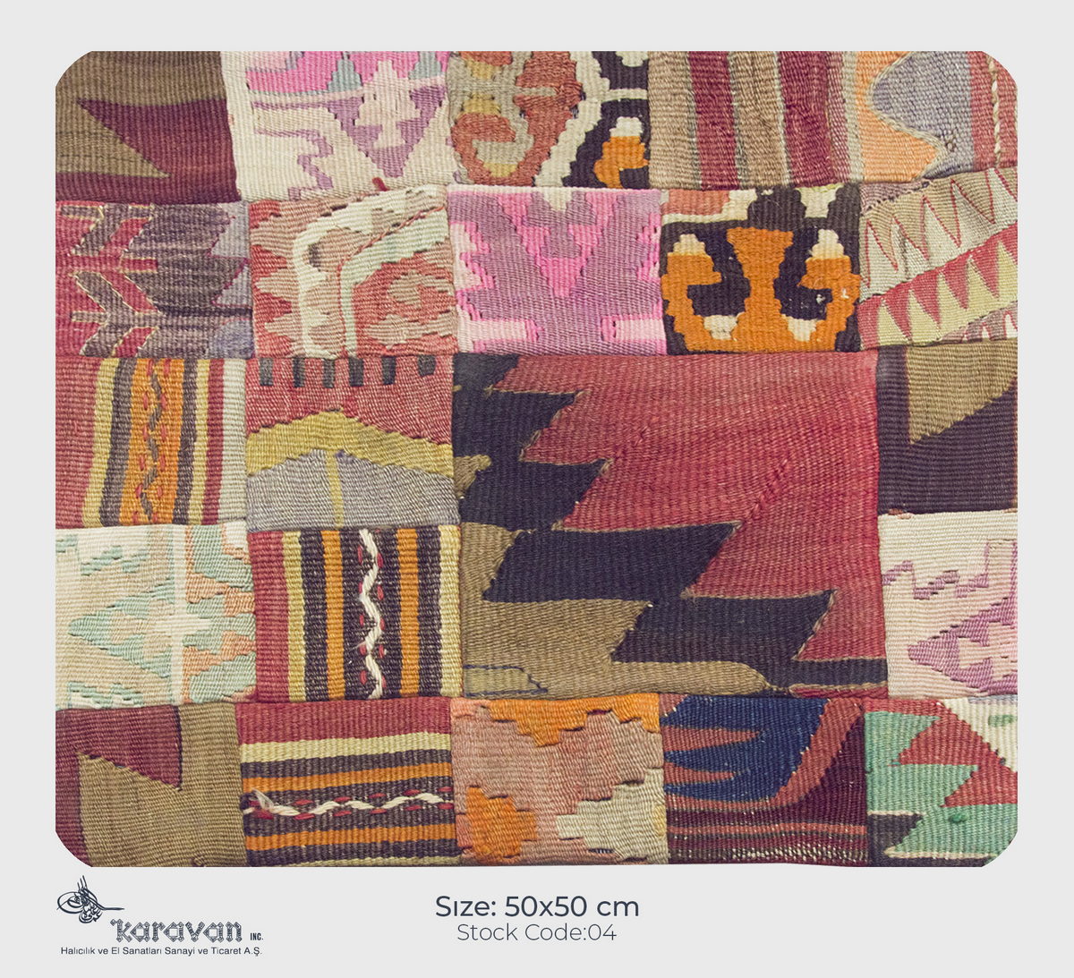 Patchwork Rug Pillow-4-48