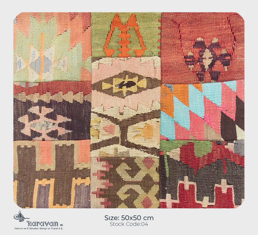 Patchwork Rug Pillow-4-51