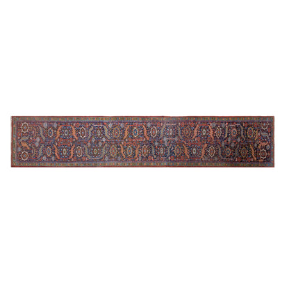 Rare Extra Long Vintage Oushak Runner Rug, 2'7" x 14'11" ft / 78 x 455 cm