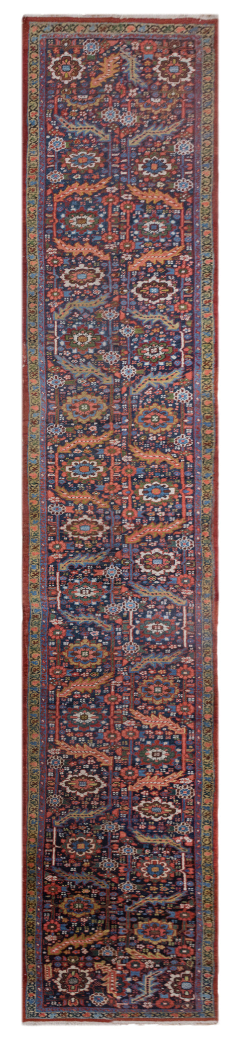 Rare Extra Long Vintage Oushak Runner Rug, 2'7" x 14'11" ft / 78 x 455 cm