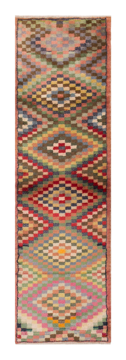 Runner Rug, Vintage Rug  2'3 x 8'7 feet & 70 x 266 cm