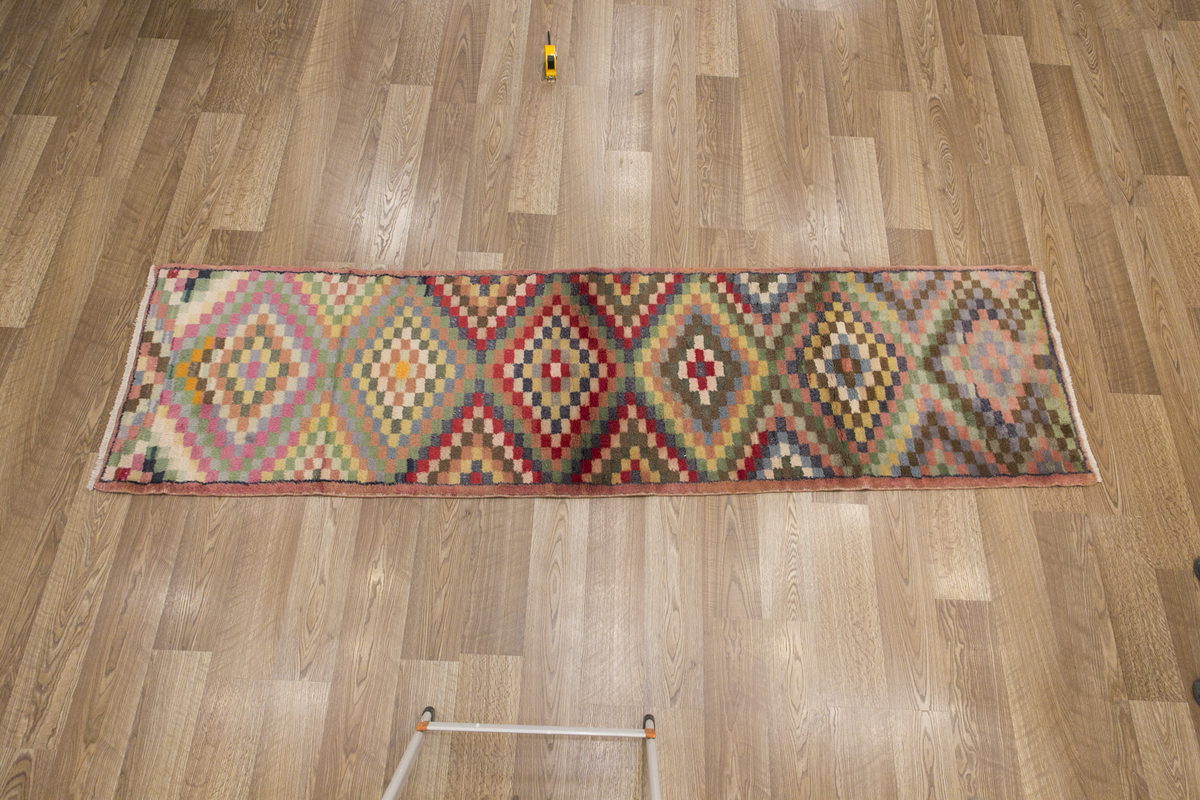 Runner Rug, Vintage Rug  2'3 x 8'7 feet & 70 x 266 cm