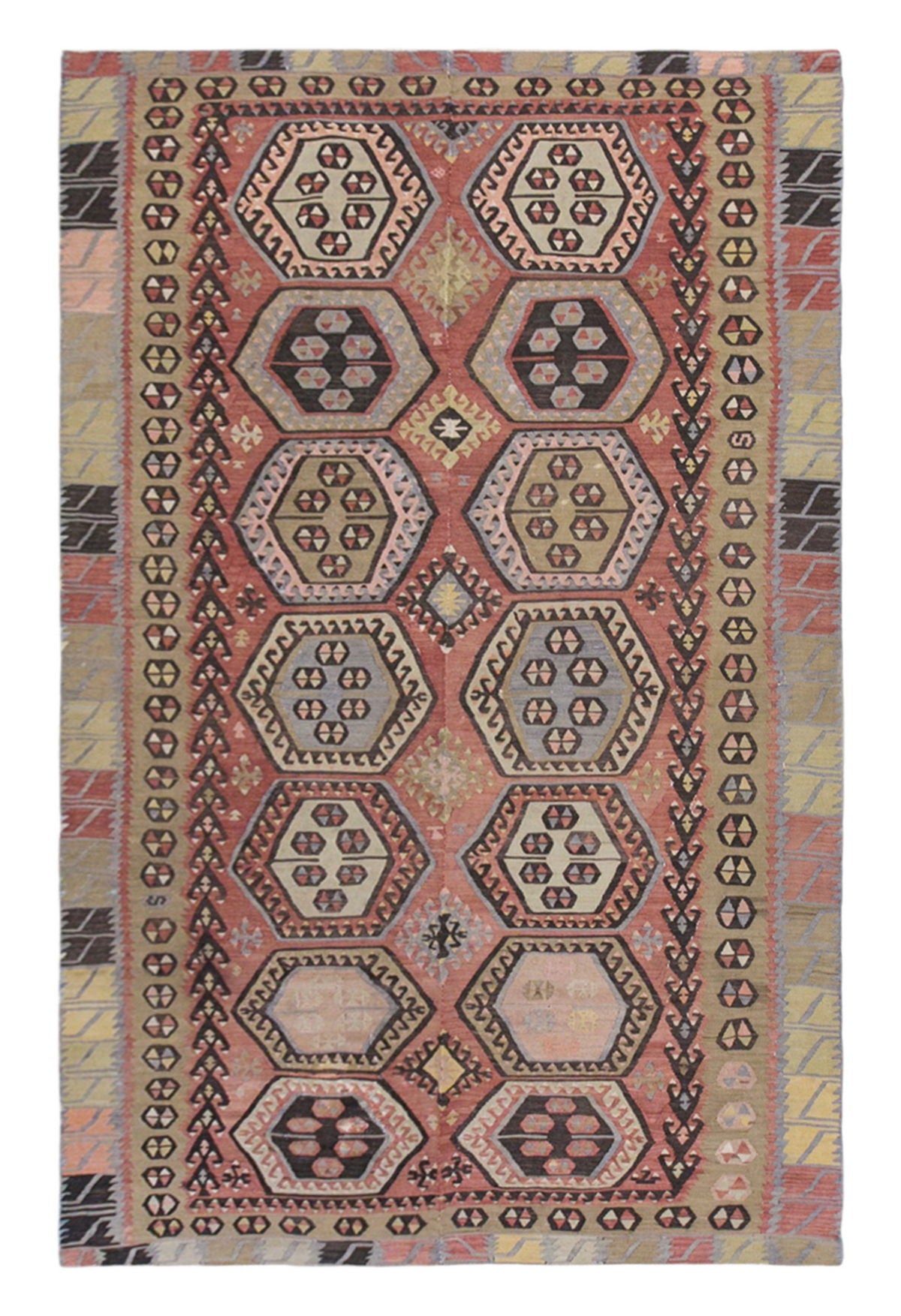 Şarkışla tribal kilim, 5x10 ft kilim, 160x290 cm kilim