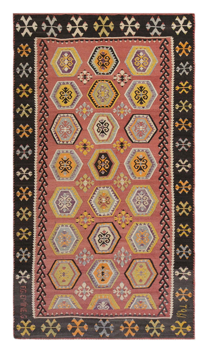 Şarkışla tribal kilim, 5x10 ft kilim, 160x316 cm