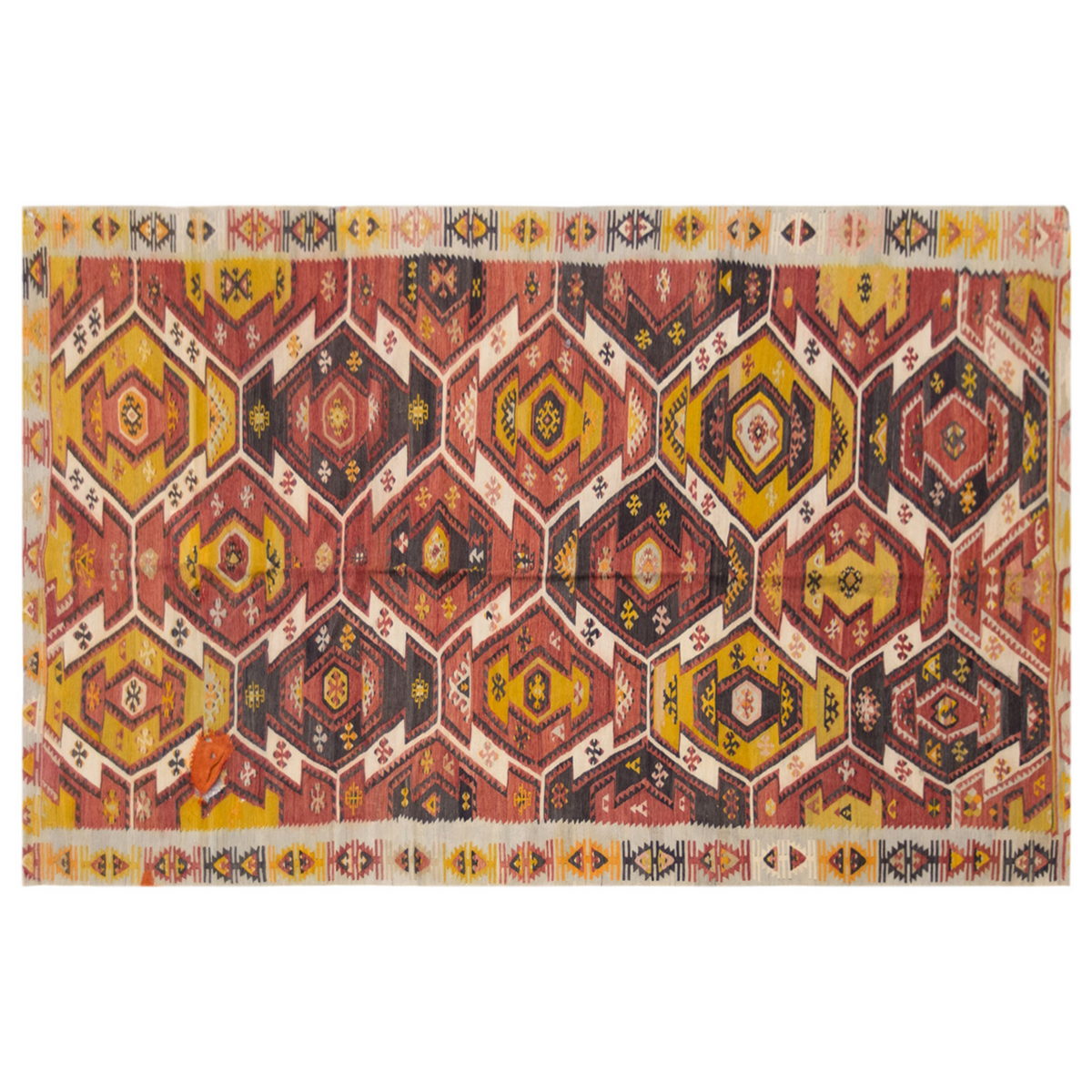 şarkışla tribal kilim, 5x11 ft kilim, 140x323 cm