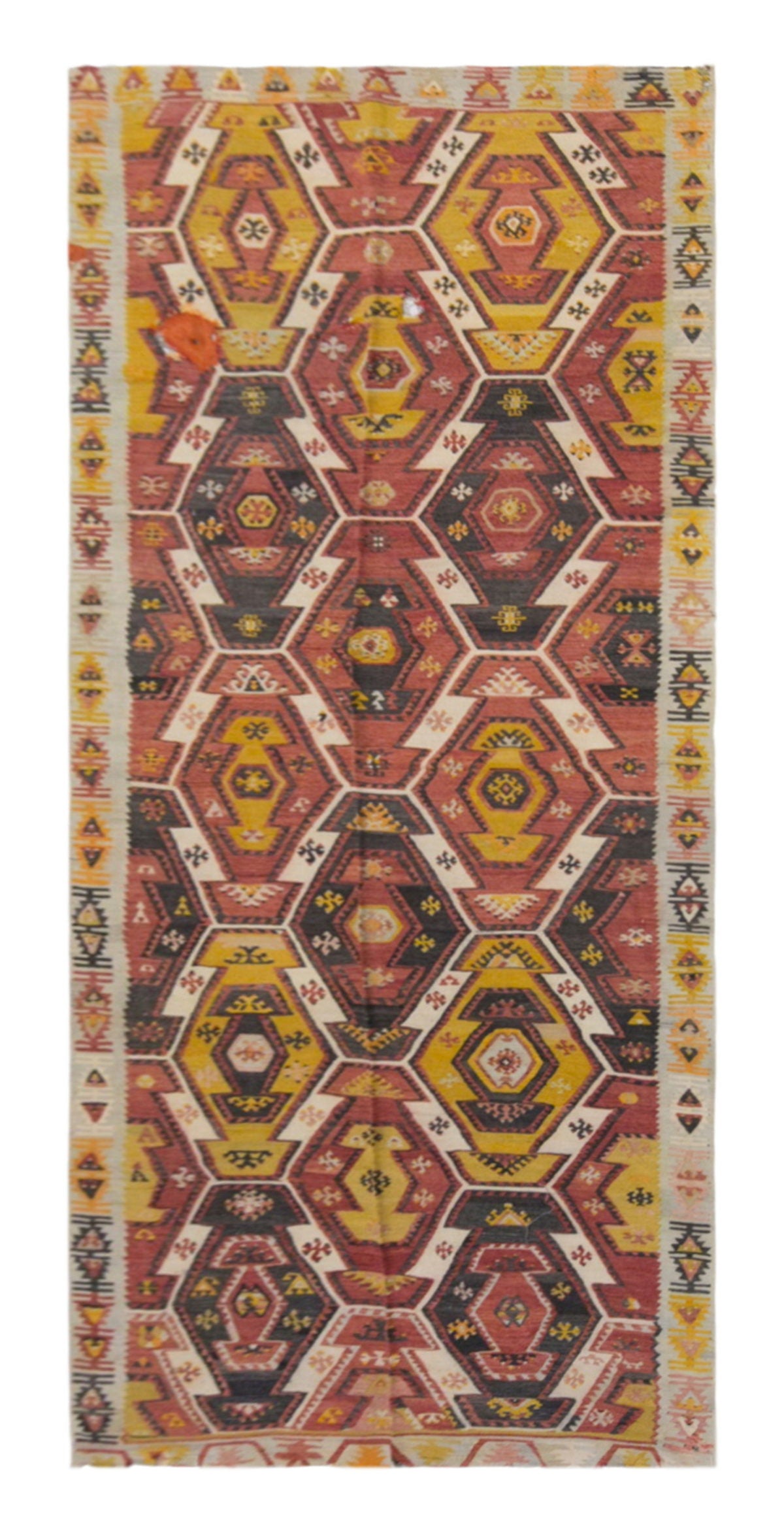 şarkışla tribal kilim, 5x11 ft kilim, 140x323 cm