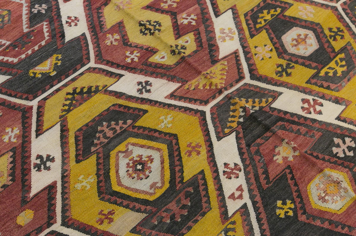 şarkışla tribal kilim, 5x11 ft kilim, 140x323 cm
