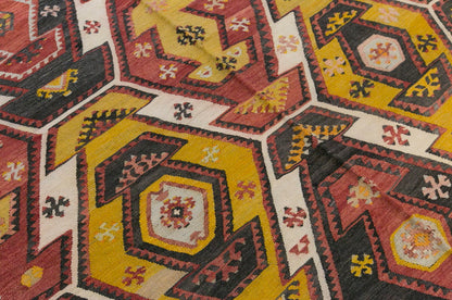 şarkışla tribal kilim, 5x11 ft kilim, 140x323 cm