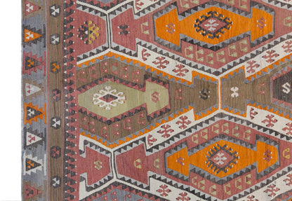 şarkışla tribal kilim, 5x11 ft kilim, 146x337 cm