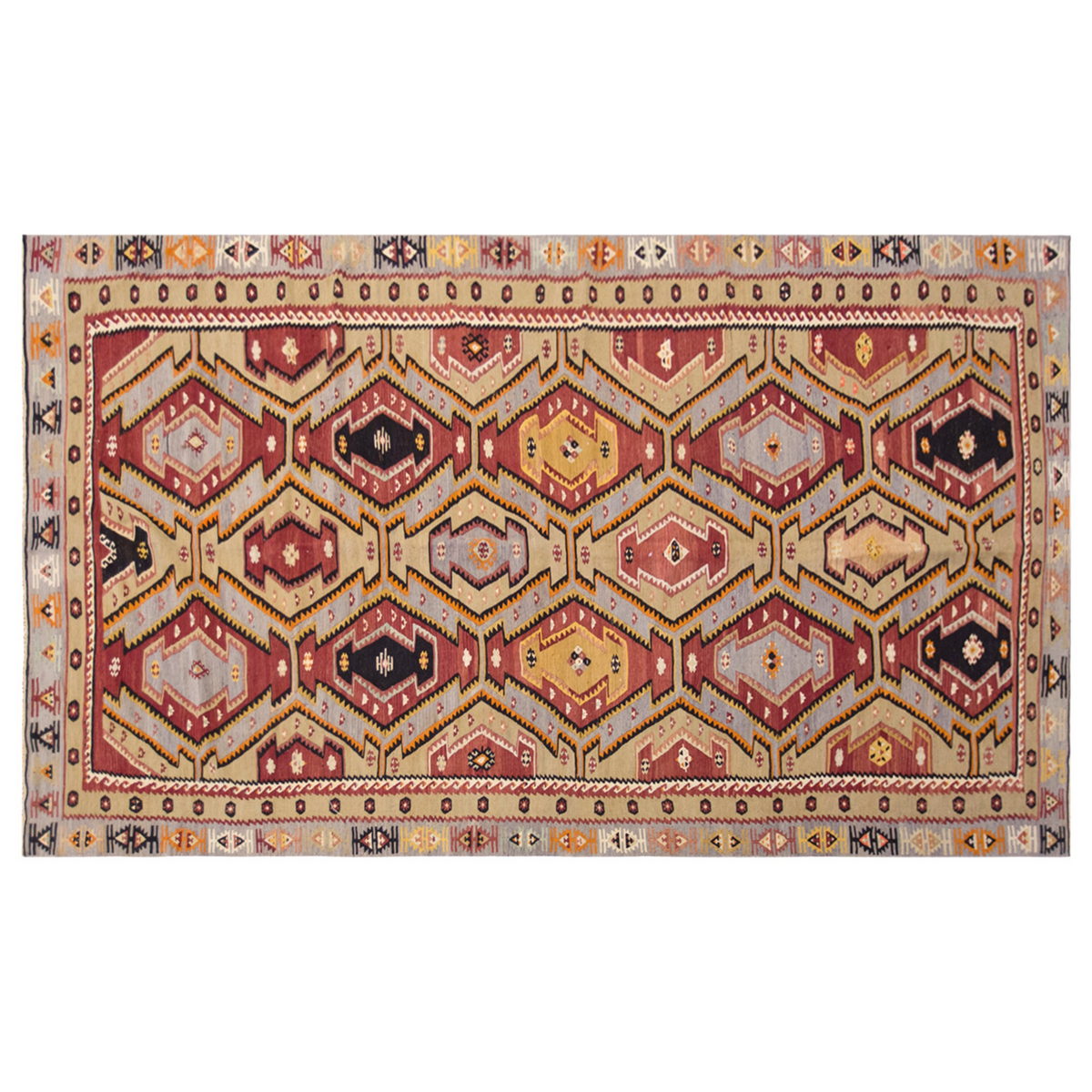 şarkışla tribal kilim, 5x12 ft kilim, 163x351 cm