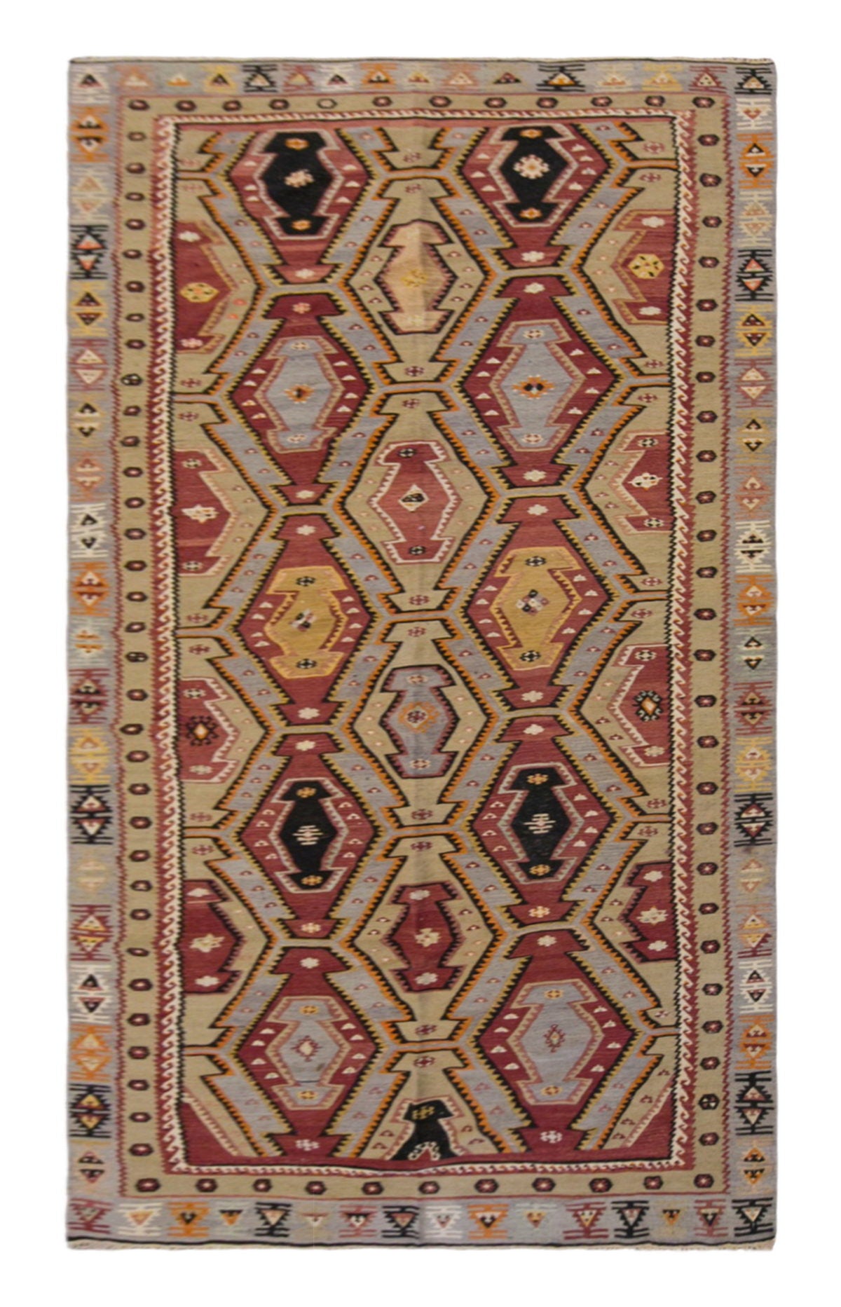 şarkışla tribal kilim, 5x12 ft kilim, 163x351 cm