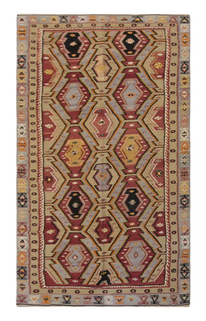şarkışla tribal kilim, 5x12 ft kilim, 163x351 cm
