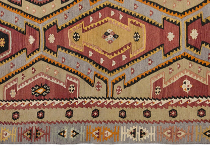 şarkışla tribal kilim, 5x12 ft kilim, 163x351 cm