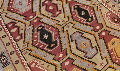 şarkışla tribal kilim, 5x12 ft kilim, 163x351 cm