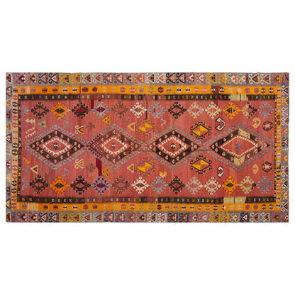 şarkışla tribal kilim, 5x13 ft, 146x393 cm kilim