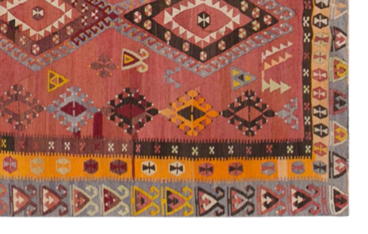 şarkışla tribal kilim, 5x13 ft, 146x393 cm kilim