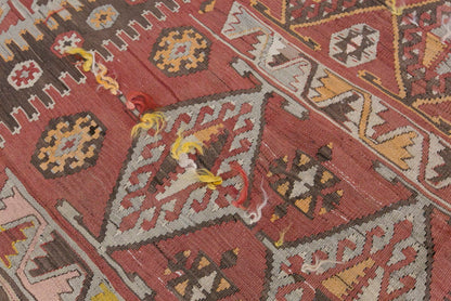 şarkışla tribal kilim, 5x13 ft kilim, 155x391 cm