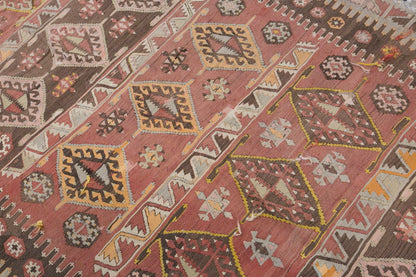 şarkışla tribal kilim, 5x13 ft kilim, 155x391 cm