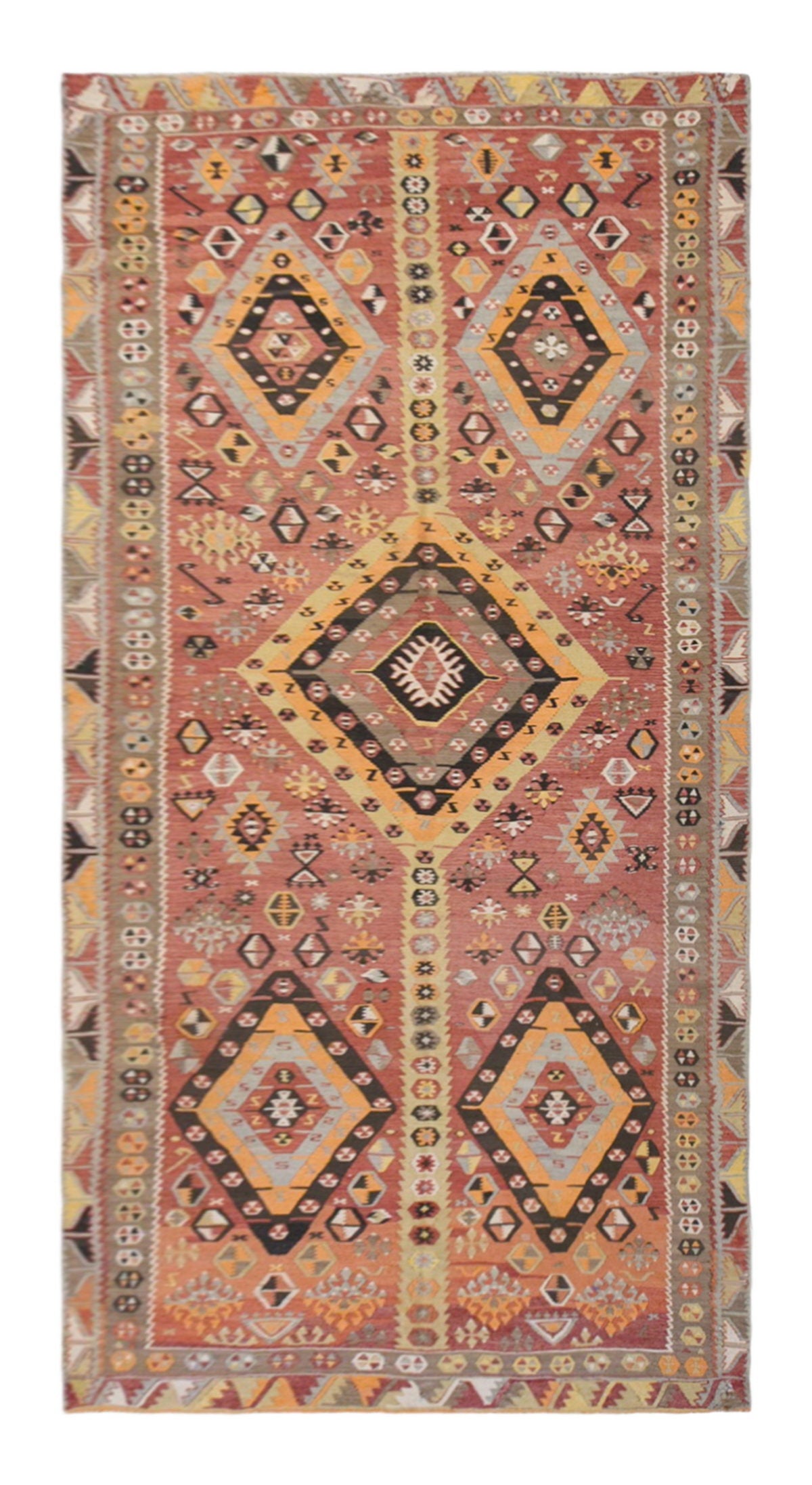 şarkışla tribal kilim, 5x13 ft kilim, 166x407 cm