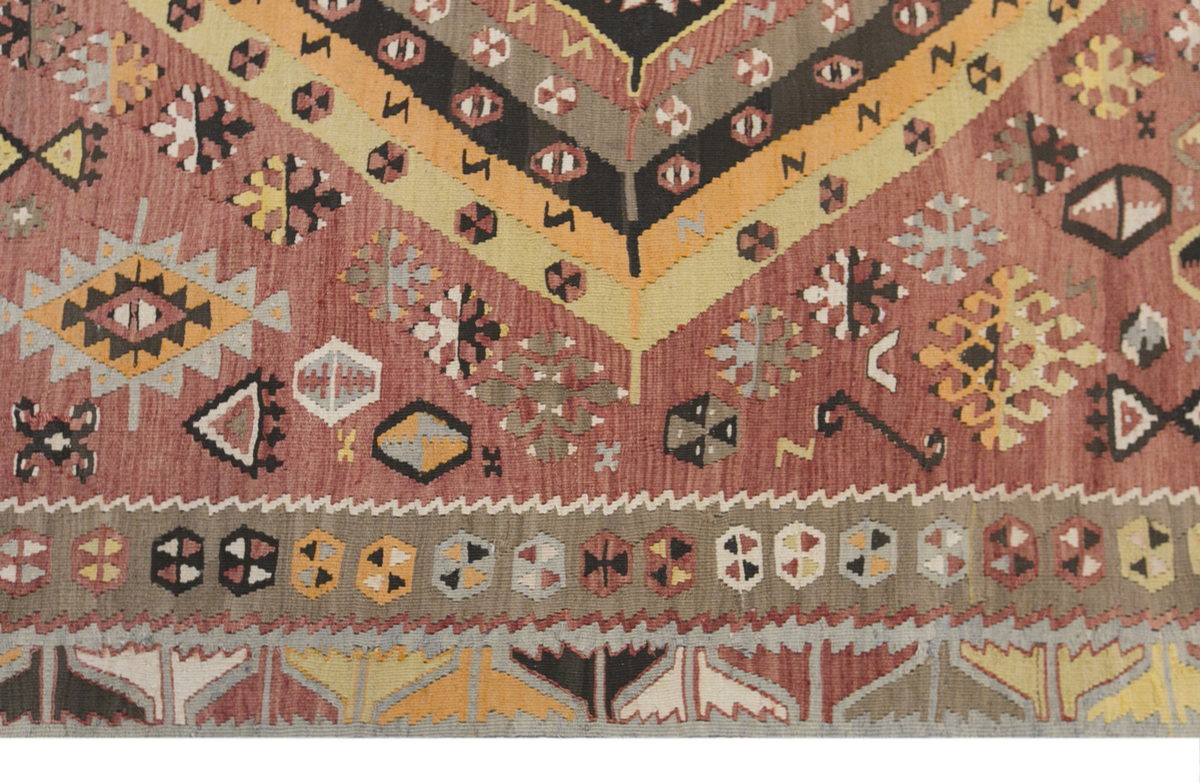 şarkışla tribal kilim, 5x13 ft kilim, 166x407 cm