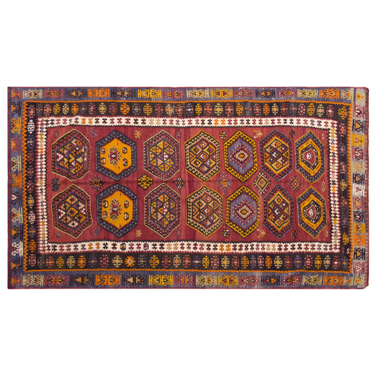 şarkışla tribal kilim, 6x13 ft kilim, 174x400 cm