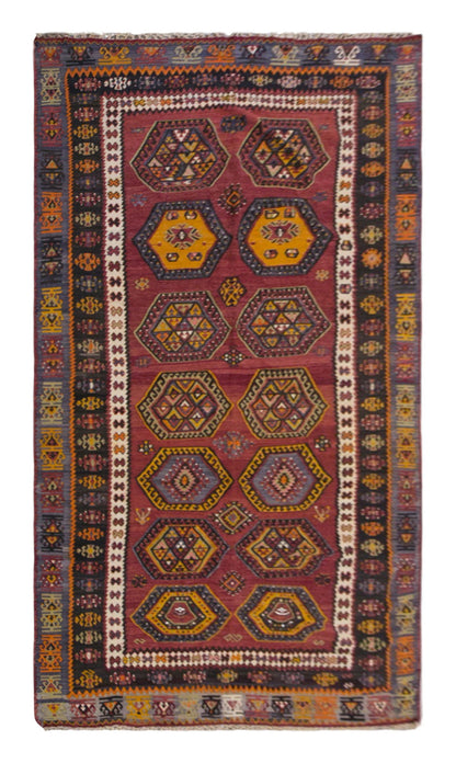 şarkışla tribal kilim, 6x13 ft kilim, 174x400 cm