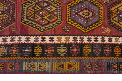 şarkışla tribal kilim, 6x13 ft kilim, 174x400 cm