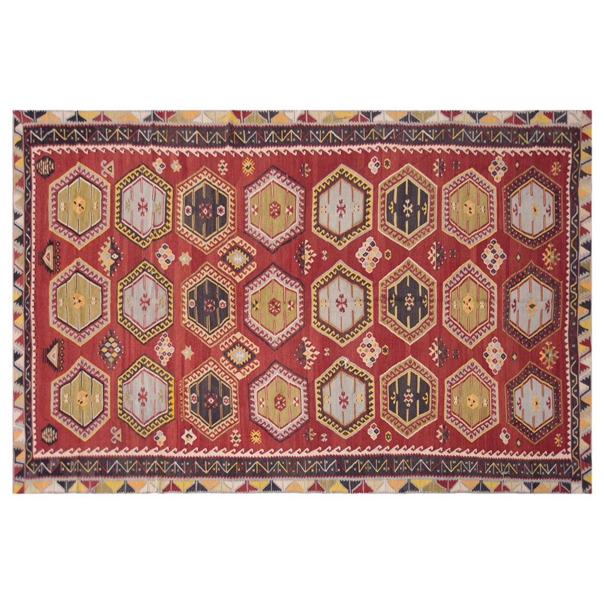 şarkışla tribal kilim, 6x13 ft kilim, 185x400 cm