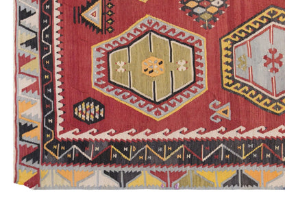 şarkışla tribal kilim, 6x13 ft kilim, 185x400 cm