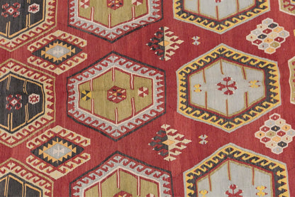 şarkışla tribal kilim, 6x13 ft kilim, 185x400 cm
