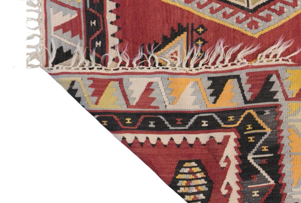 şarkışla tribal kilim, 6x13 ft kilim, 185x400 cm