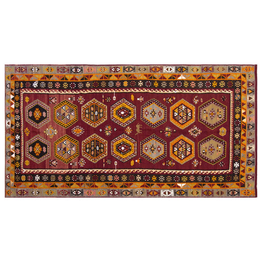şarkışla tribal kilim, 6x14 ft kilim, 180x420 cm kilim