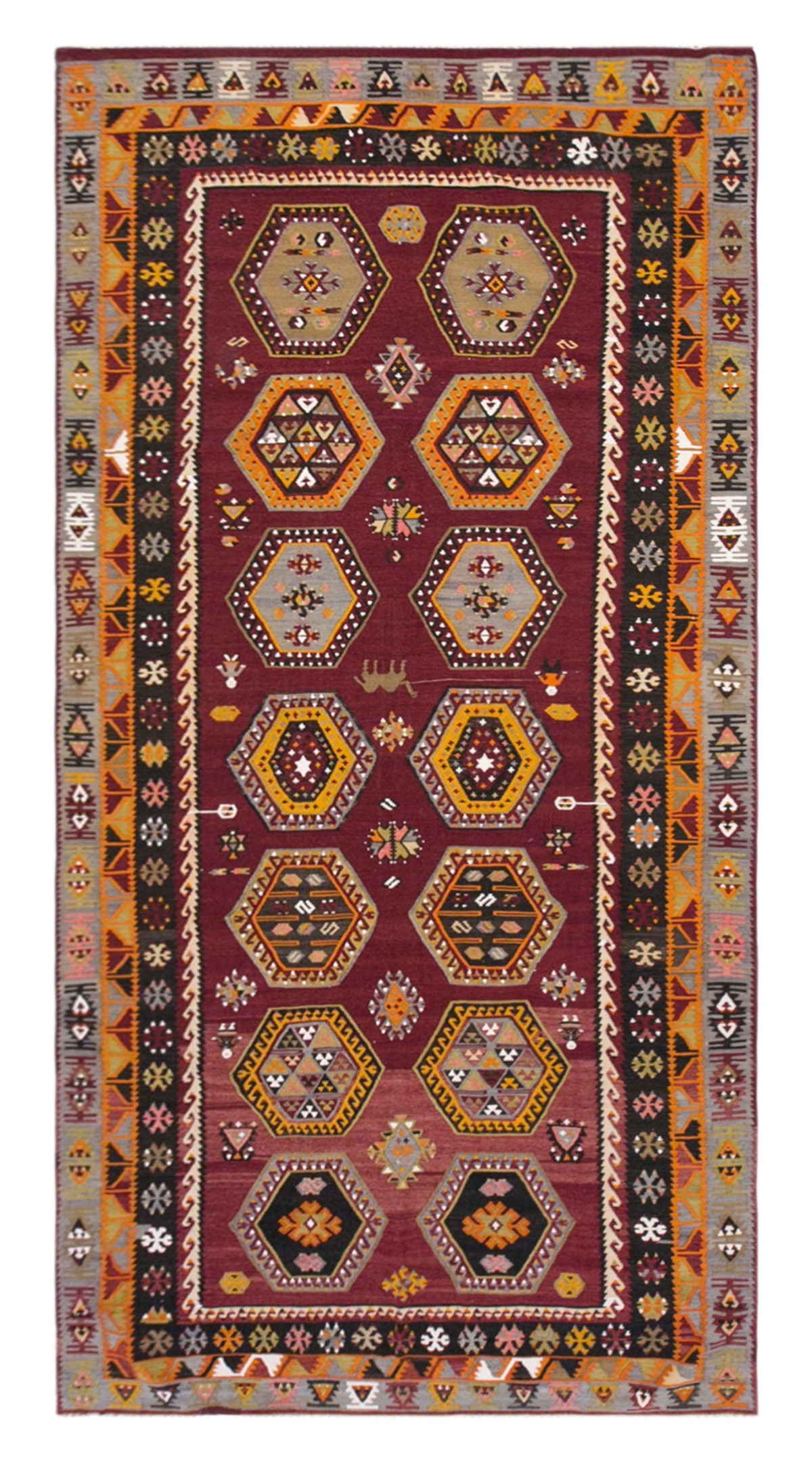 şarkışla tribal kilim, 6x14 ft kilim, 180x420 cm kilim