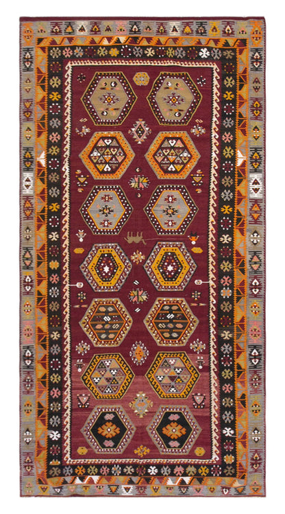 şarkışla tribal kilim, 6x14 ft kilim, 180x420 cm kilim