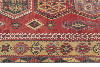 şarkışla tribal kilim, 6x15 ft kilim, 190x443 cm