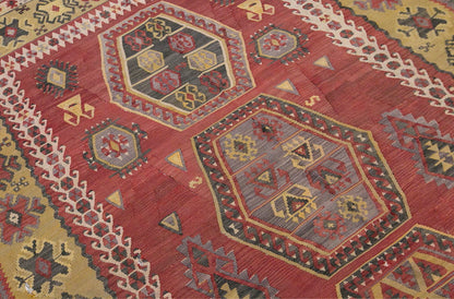 şarkışla tribal kilim, 6x15 ft kilim, 190x443 cm