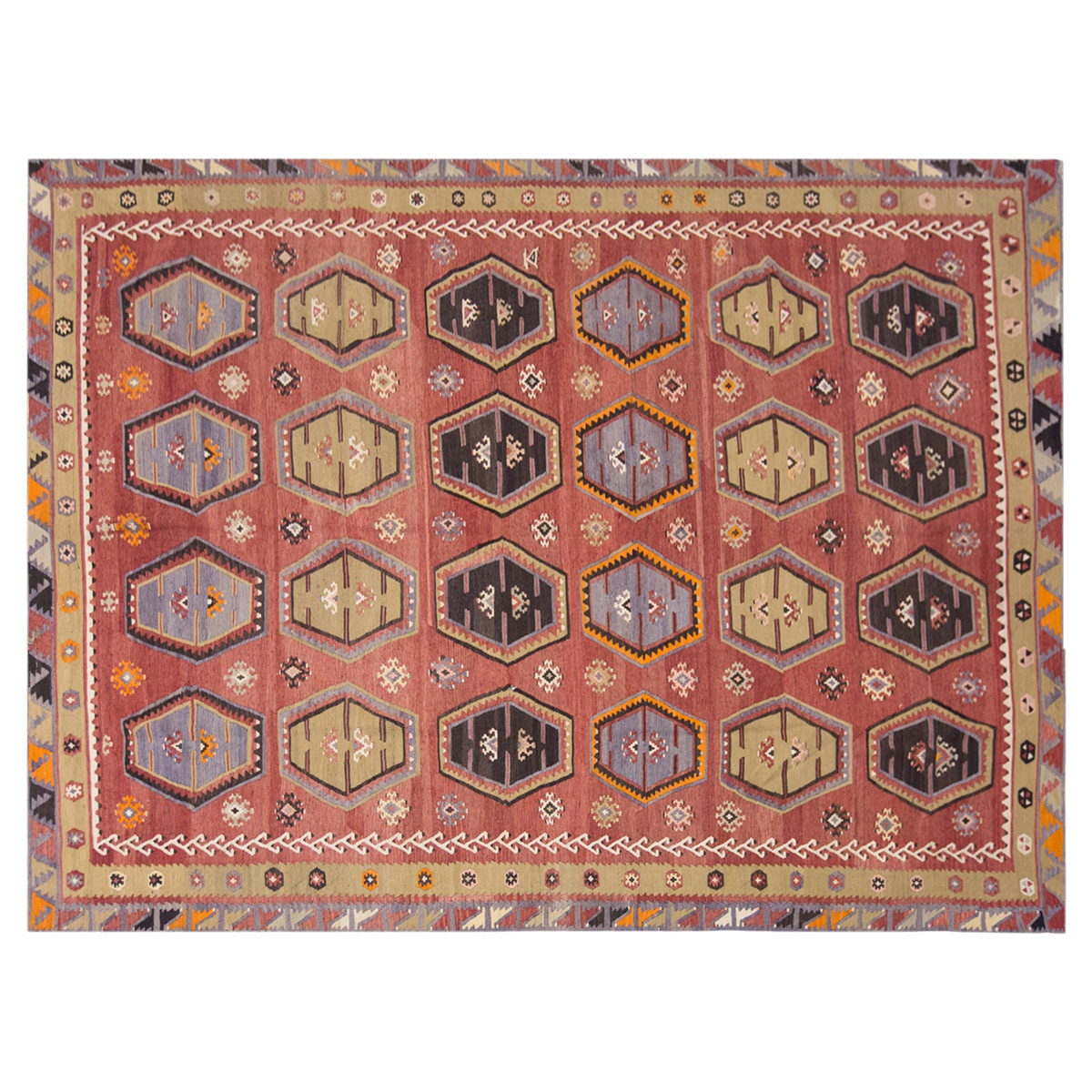 şarkışla tribal kilim, 7x12 ft kilim, 215x356 cm